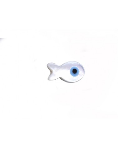 Perle poisson oeil protecteur en nacre 15x8mm
