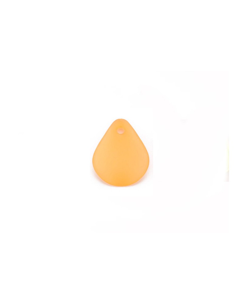 Pétale acrylique dépoli 17x14mm-Orange