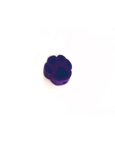 Perle patte de chien 8-10mm pâte polymère-violet