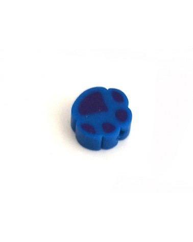 Perle patte de chien 8-10mm pâte polymère-Bleu