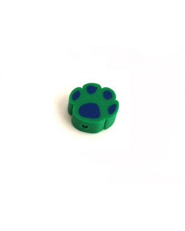 Perle patte de chien 8-10mm pâte polymère-Vert