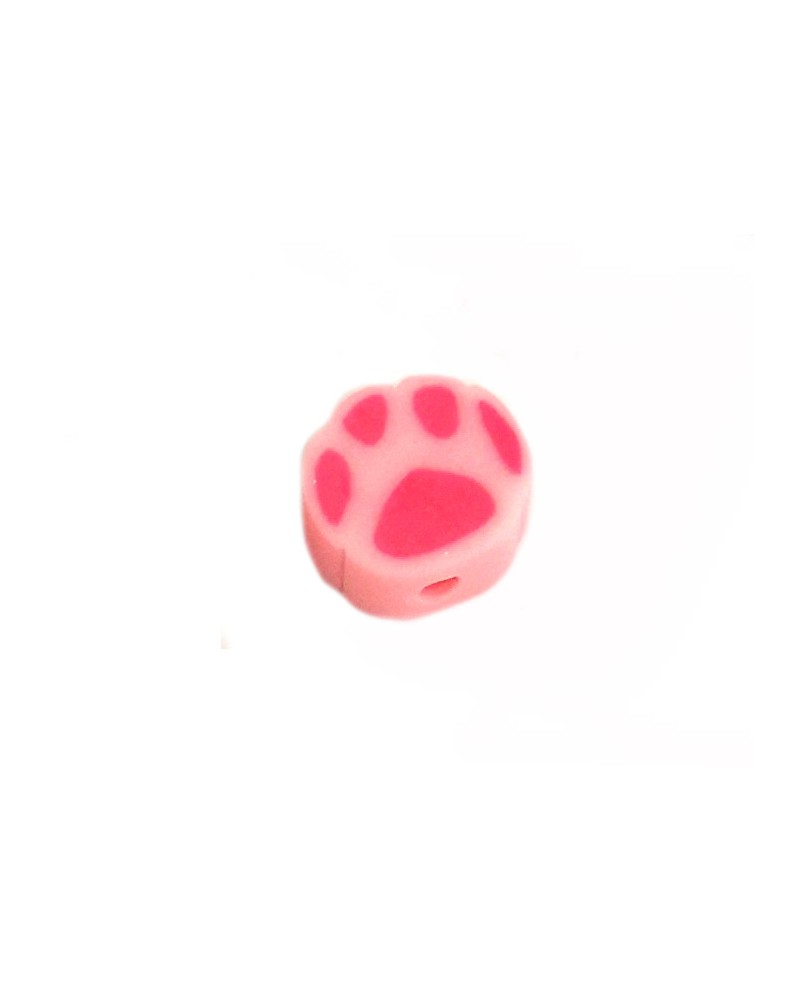 Perle patte de chien 8-10mm pâte polymère-Rose