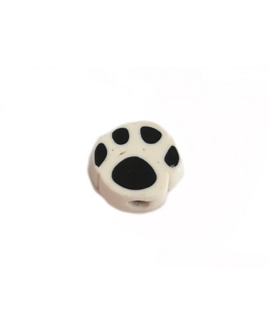Perle patte de chien 8-10mm pâte polymère-Blanc