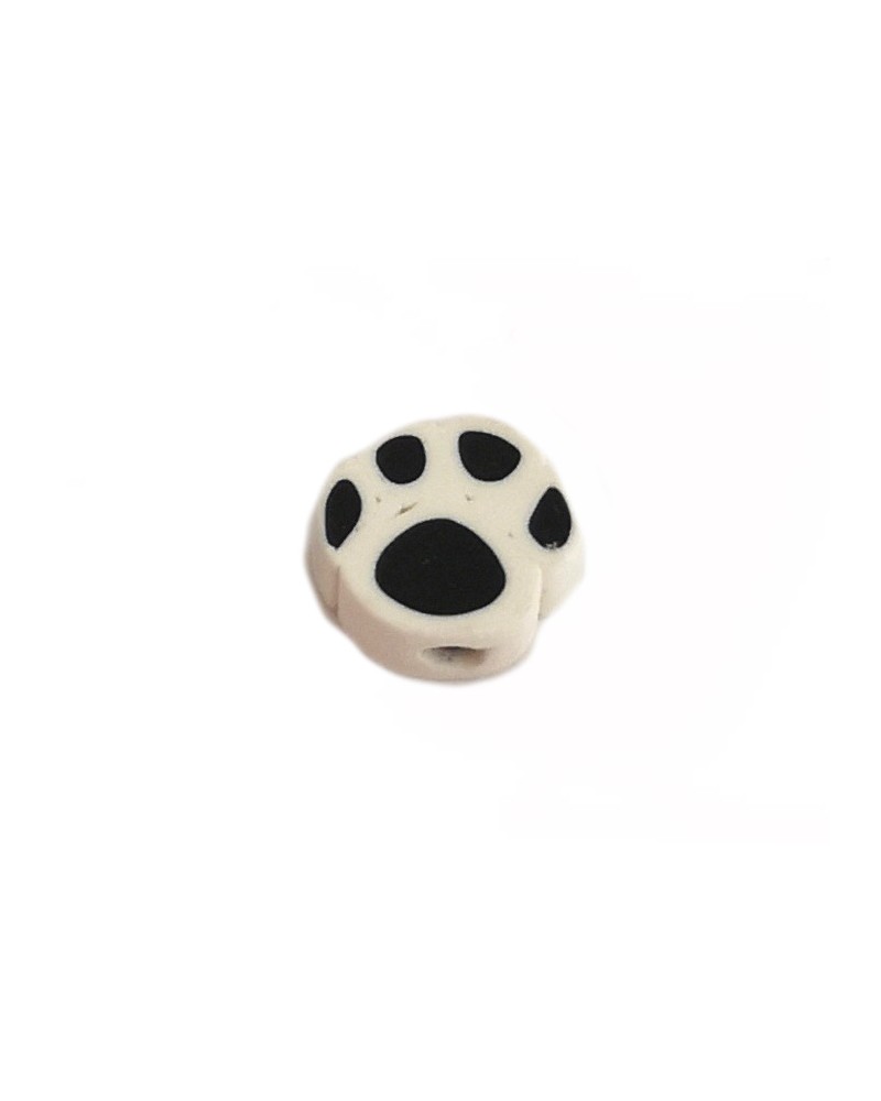 Perle patte de chien 8-10mm pâte polymère-Blanc