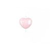Perles coeur 10mm en quartz rose X 6