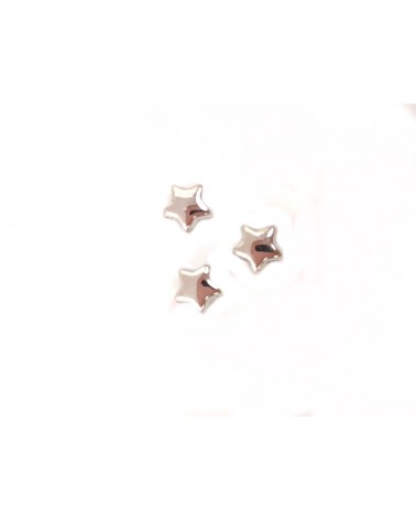 Perle étoile résine ccb 6mm argenté