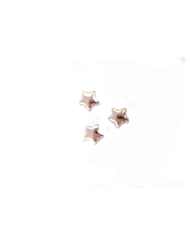 Perle étoile résine ccb 6mm argenté