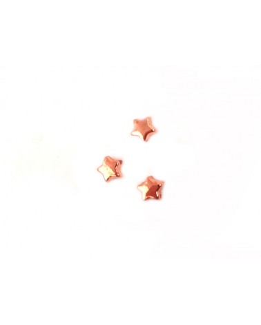 Perle étoile ccb 6mm doré rose x10
