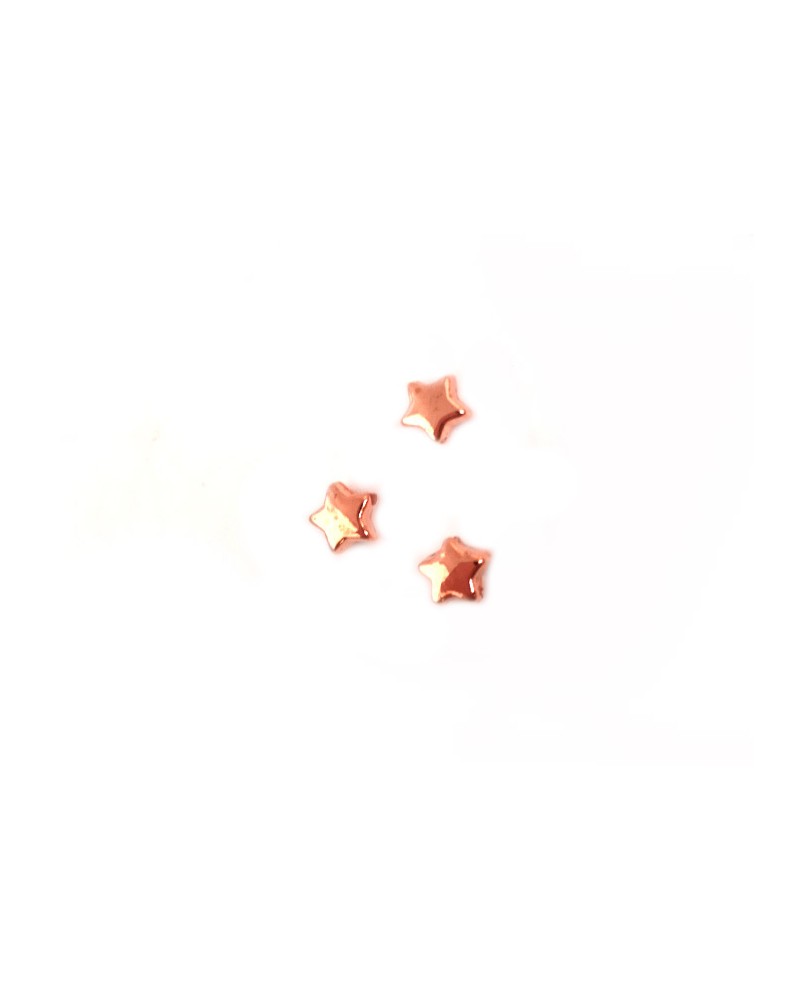 Perle étoile ccb 6mm doré rose x10