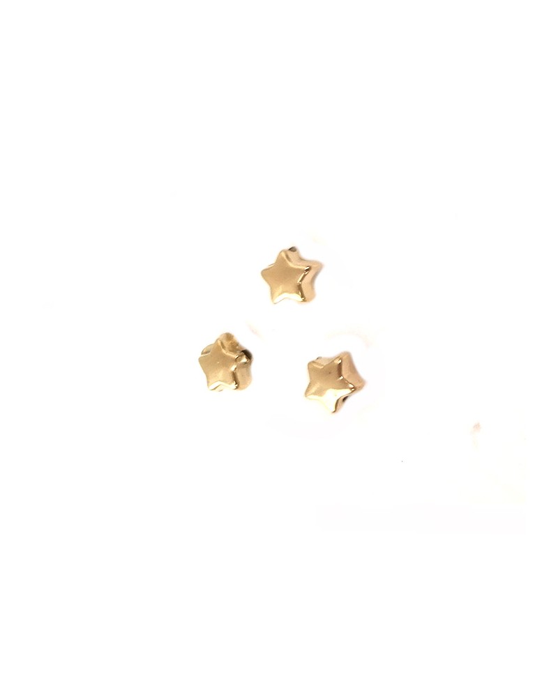 Perle étoile ccb 6mm doré x10