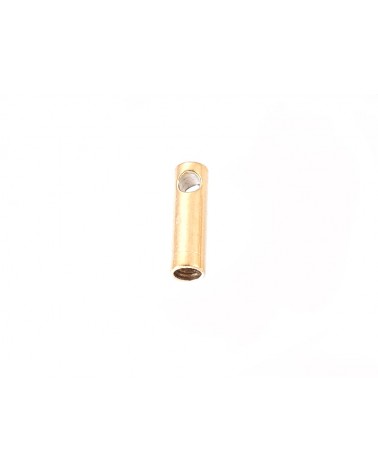 Embout cylindrique pour cordon 1,5mm acier inox 304 doré p ionique