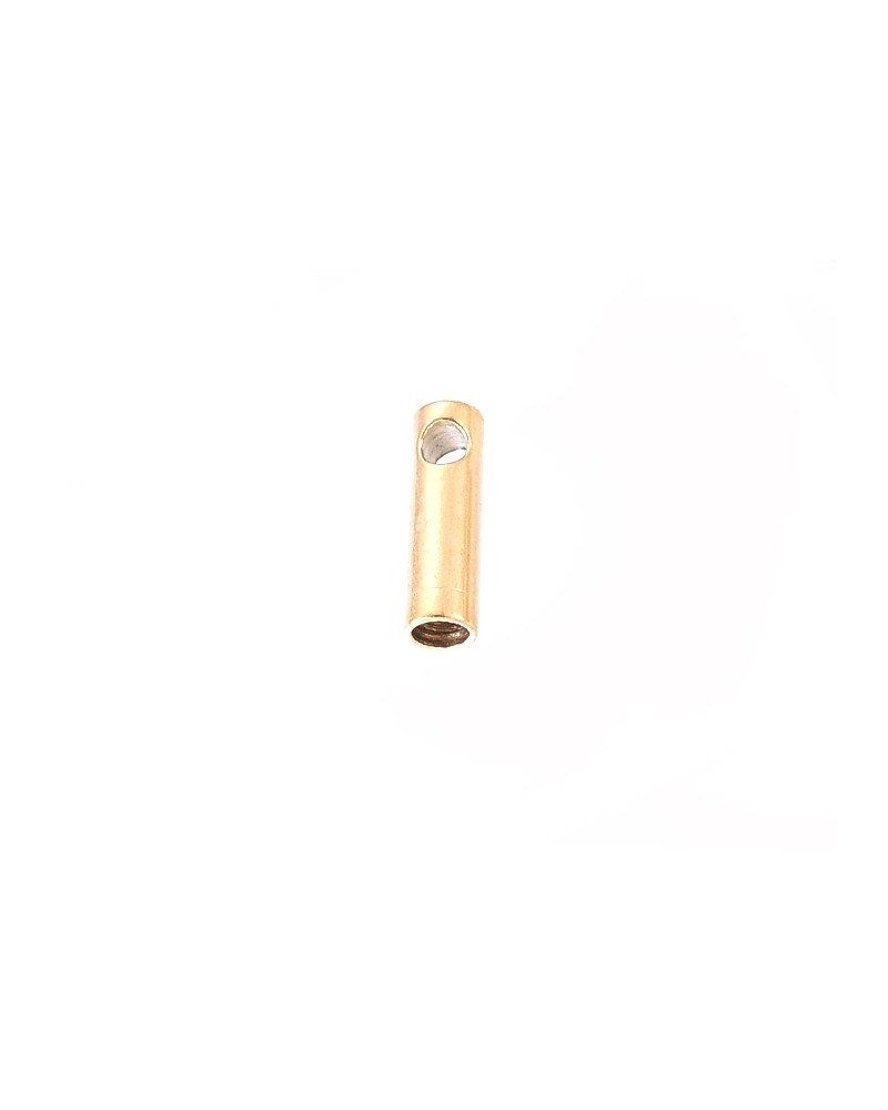 Embout cylindrique pour cordon 1,5mm acier inox 304 doré p ionique
