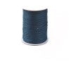 Cordon ciré tressé bleu hussard 1mm X 3 Mètres