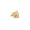 Breloque éléphant 12x14mm en alliage doré