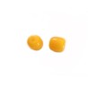 Perle en résine 12mm tambour imitation ambre- jaune