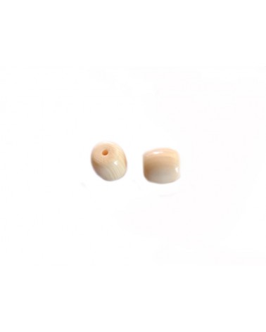 Perle en résine 12x12mm-ivoire x 6