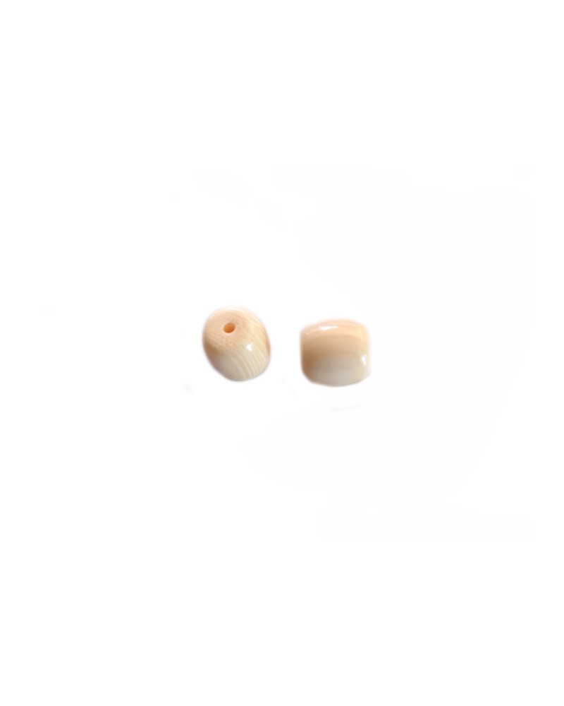 Perle en résine 12x12mm-ivoire x 6