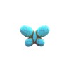 Perle papillon imitation howlite 35x24mm turquoise