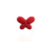 Perle papillon imitation howlite 35x24mm rouge