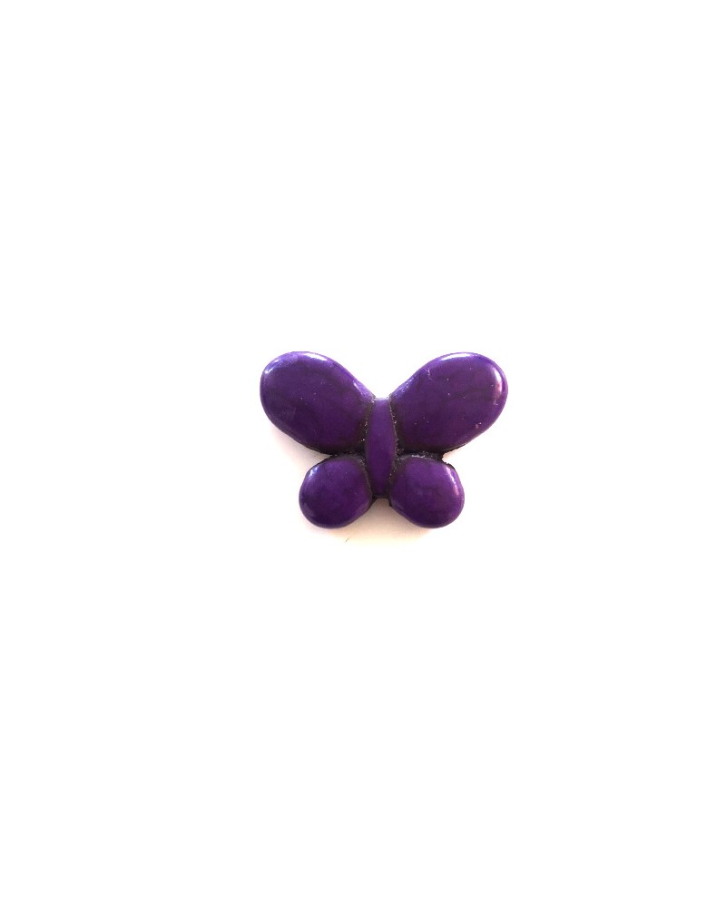Perle papillon imitation howlite 35x24mm-violet