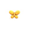 Perle papillon imitation howlite 35x24mm-Jaune