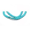 Perles coeurs imitation howlite 5x6mm turquoise x demi rang