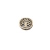 Perle plate ronde 18mm arbre de vie-Bronze X 1