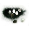 Cabochon ovale en nacre noire 15x20mm