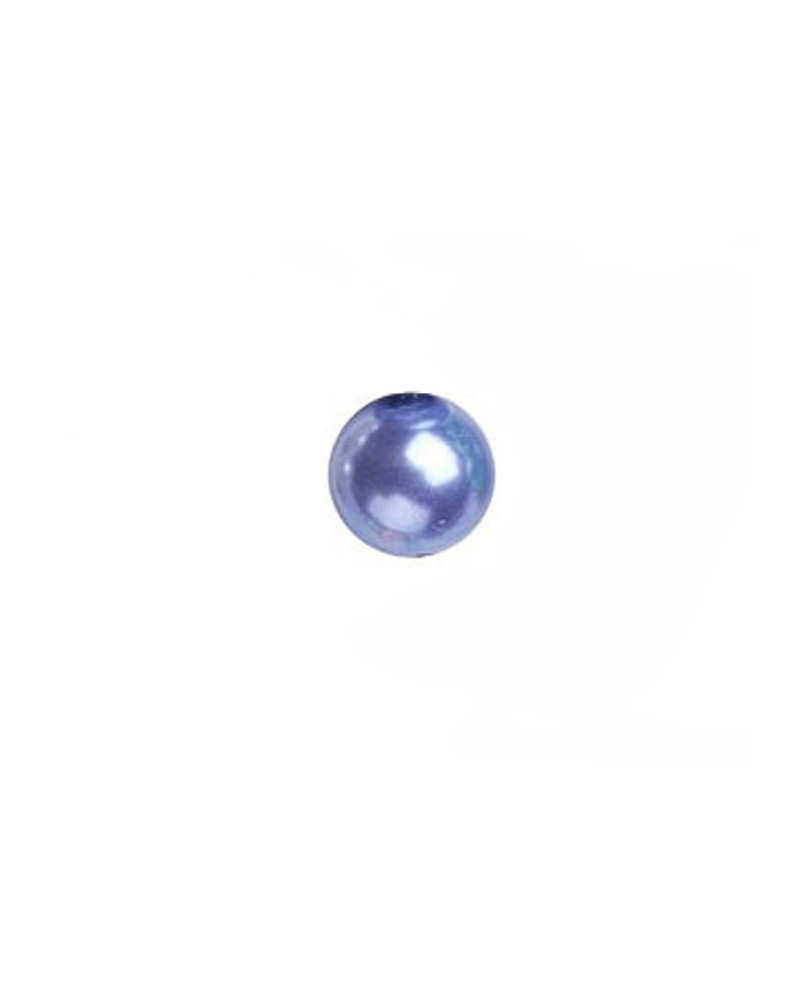 Perle en verre nacré 8mm Bleuet