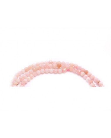 Perles en opale rose naturelle 2mm facettée