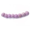 Perles en Lépidolite naturelle 3mm à facettes-violet x20