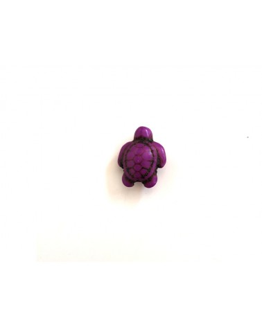 Perle tortue imitation howlite 17x14mm-Violet