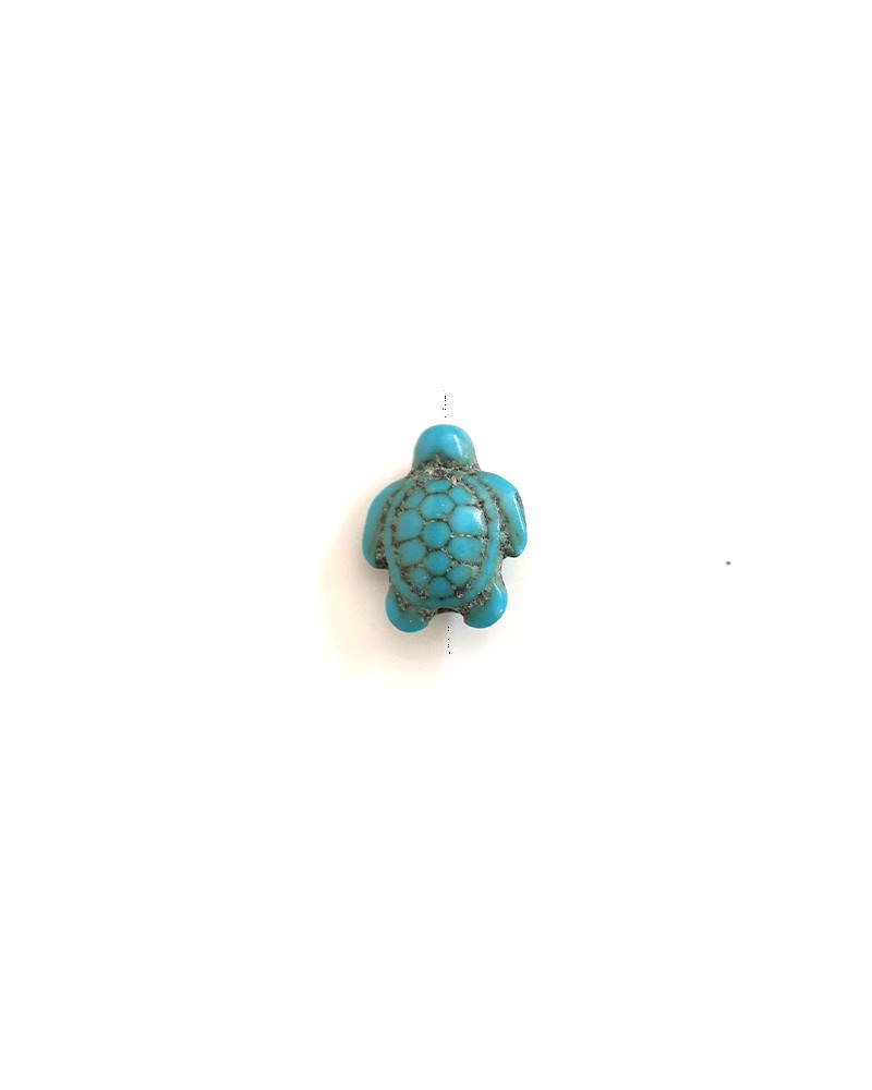 Perle tortue imitation howlite 17x14mm-Turquoise