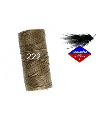 Fil ciré linhasita 0,5MM pour micro macramé-khaki (222)