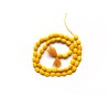 Perles indiennes en verre 7x5mm jaune
