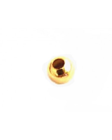 Perle 4mm en acier inoxydable 304 doré