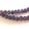 Abacus en verre 6x5mm décor violet