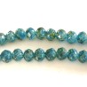 Abacus en verre 6x5mm décor Bleu-Vert