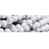 Perles en howlite naturelle 8,5mm blanc