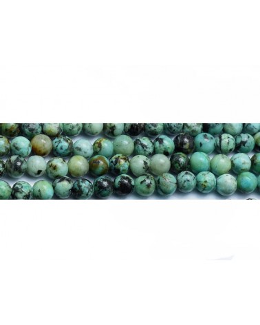 Perles en Jaspe dit "Turquoise Africaine " 4mm
