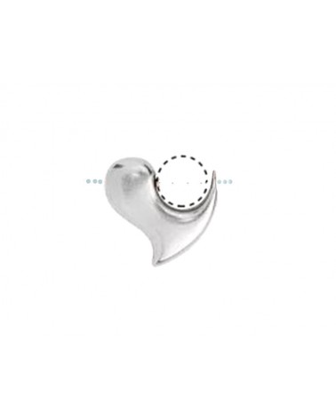 Pendentif cœur pour perle 10mm- Placage Argent fin