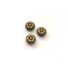 Perle métal décor fleur 7x4mm bronze