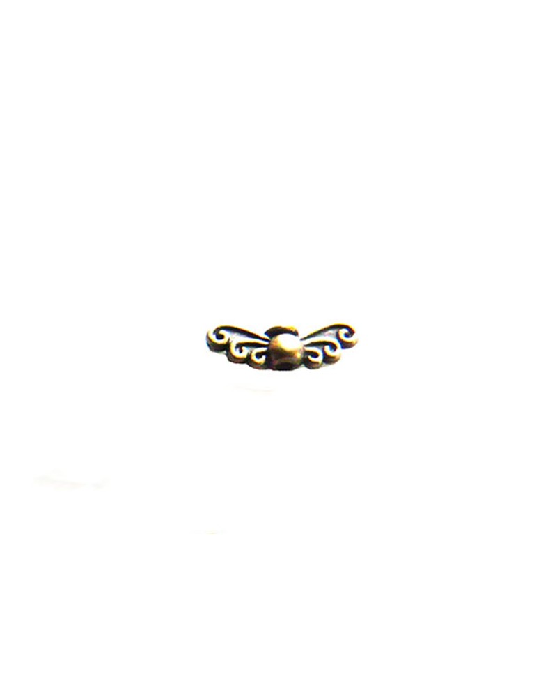 Perle aile de fée 14mm bronze