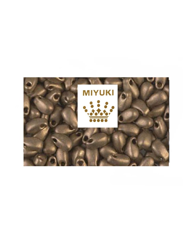 long drop miyuki 3x5.5mm-LDP-2006- Metallic Dark Bronze Mat