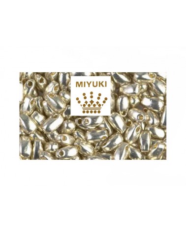Long drop miyuki 3x5.5mm-LDP-4201- Duracoat Galvanized Silver
