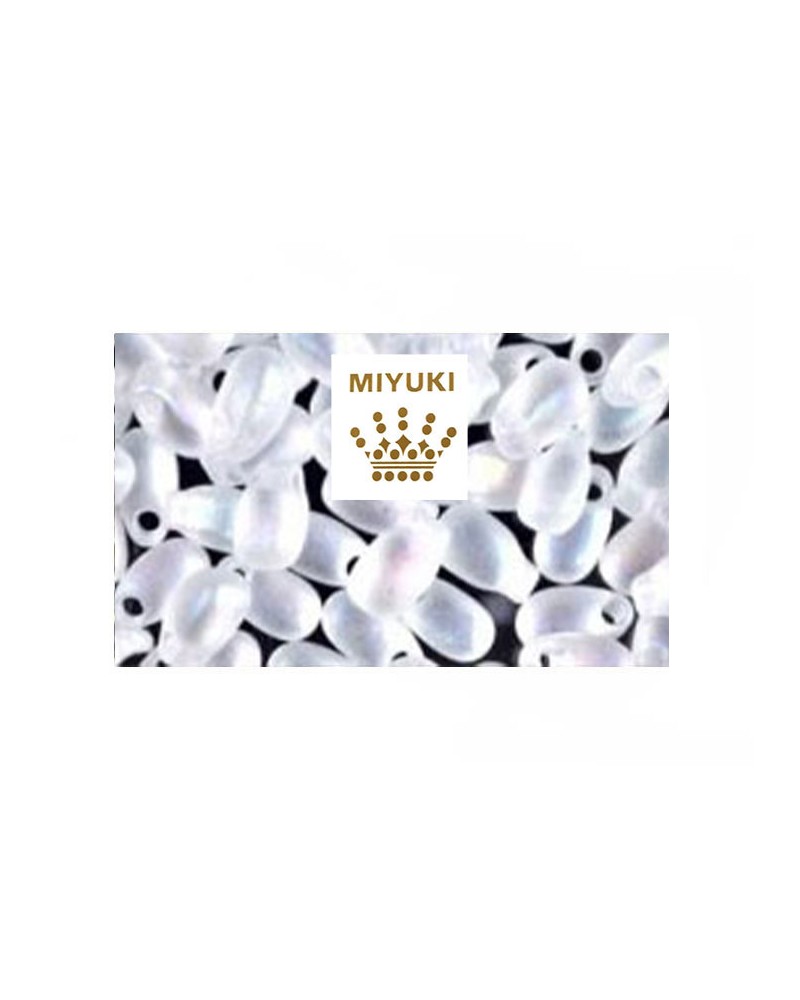 Long drop miyuki 3x5.5mm-LDP-131-FR Crystal mat AB