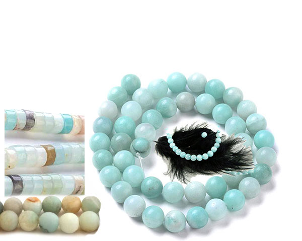 Perle ronde en céramique blanche, fleur bleue, 12mm, perles et apprêts